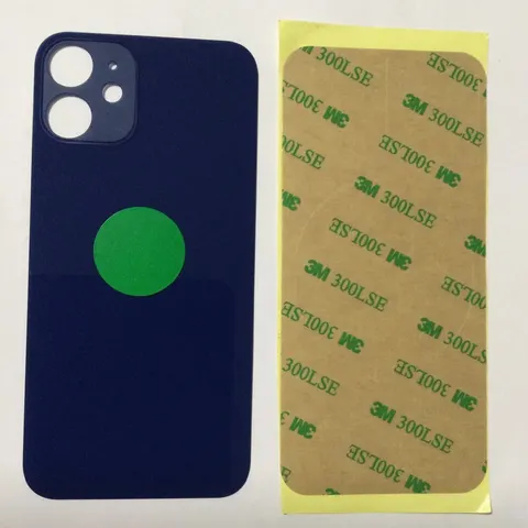 Back vetro Scocca Posteriore Per iPhone 12 Mini, Blu Foro BIG