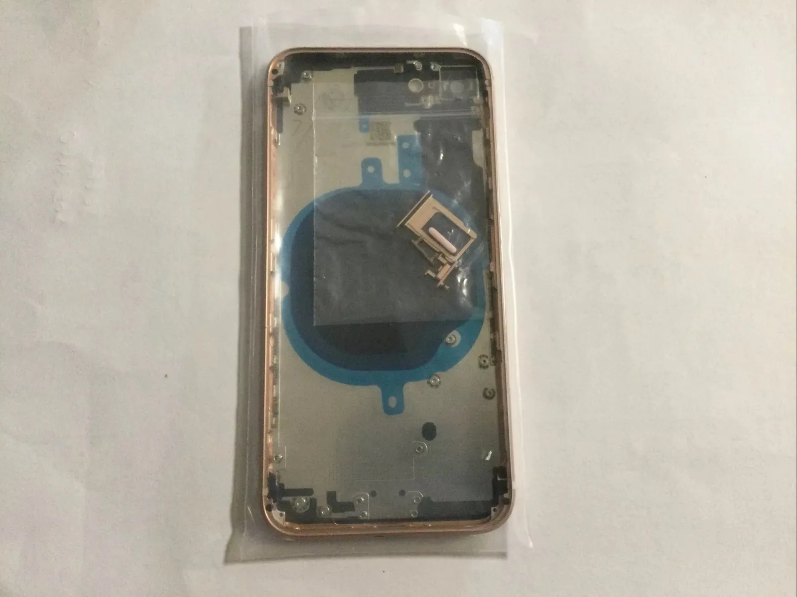 Compatibile Apple scocca Chassis Struttura Coperchio Iphone 8 Con Sim Slot Oro