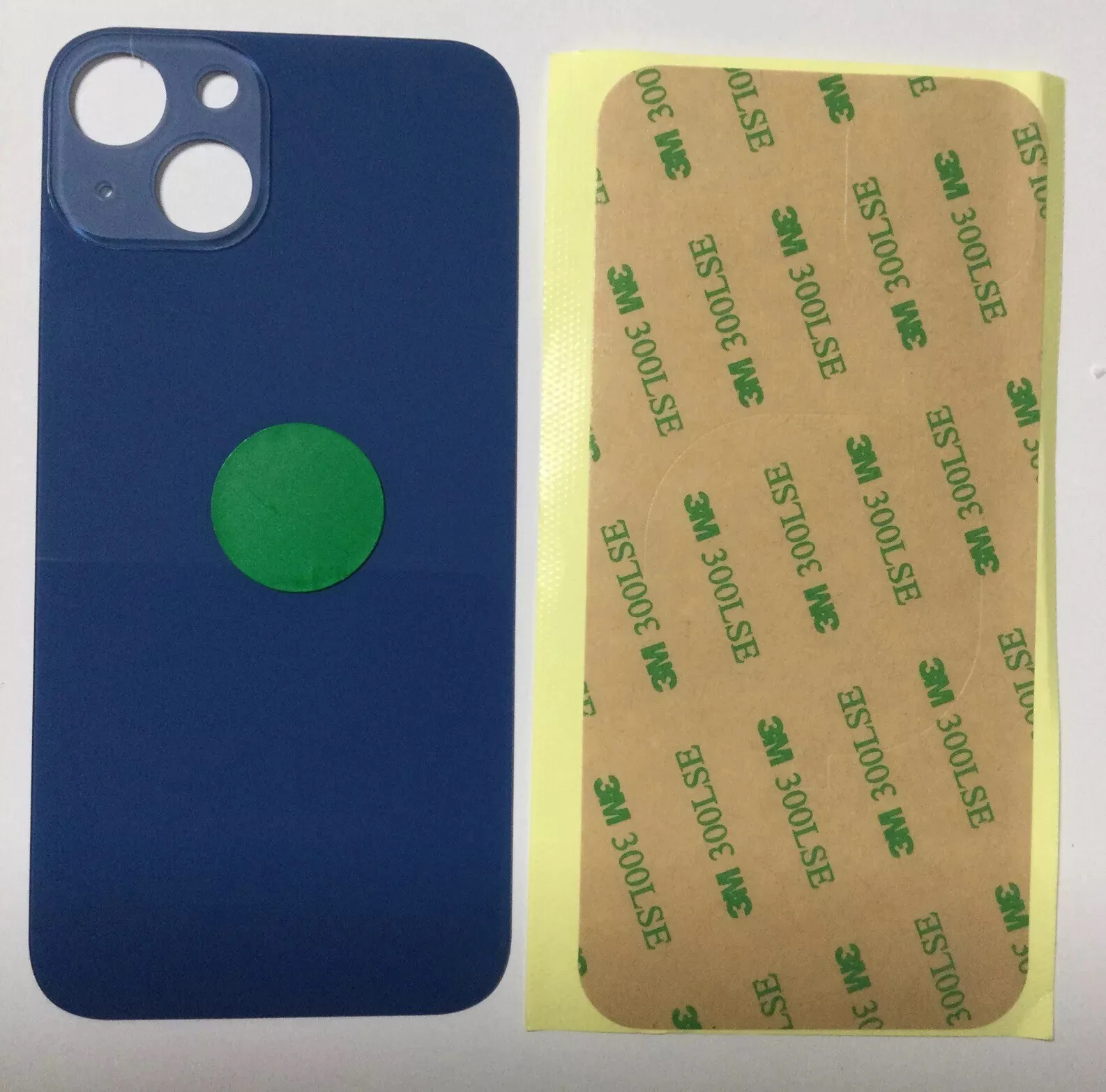 Back vetro Scocca Posteriore Per iPhone 13, Blu foro BIG