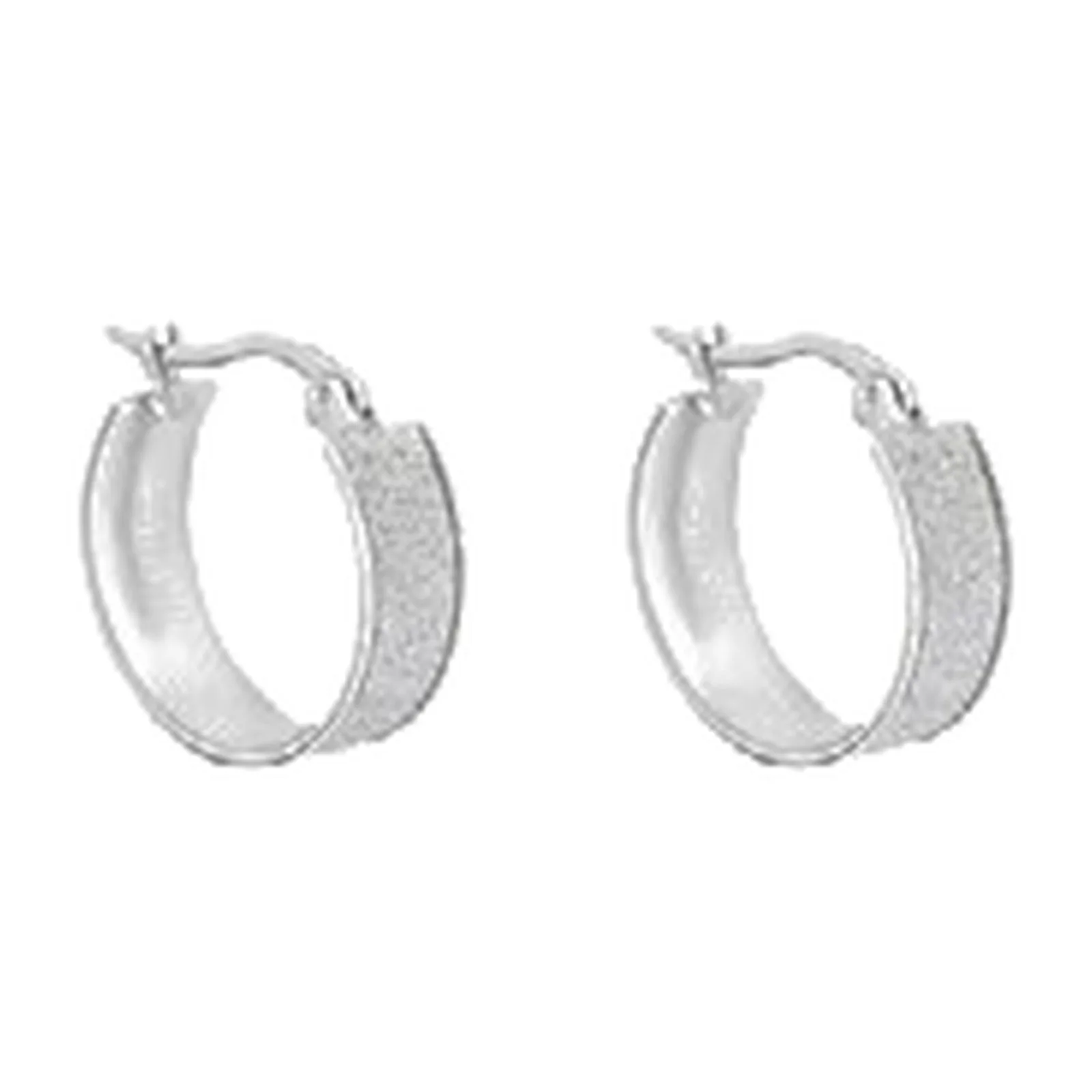 Stroili Aura Collection Orecchini a cerchio con glitter Acciaio 1691041