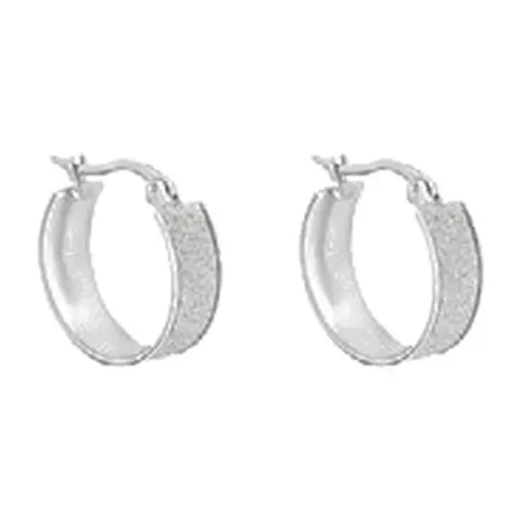 Stroili Aura Collection Orecchini a cerchio con glitter Acciaio 1691041